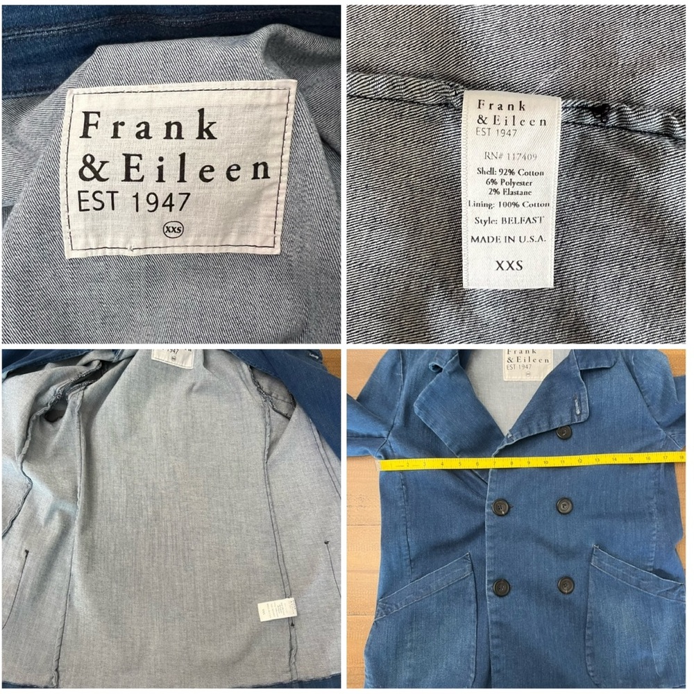 FRANK & EILEEN Belfast Performance Denim Peacoat
Jacket XXS - Picture 10 of 11